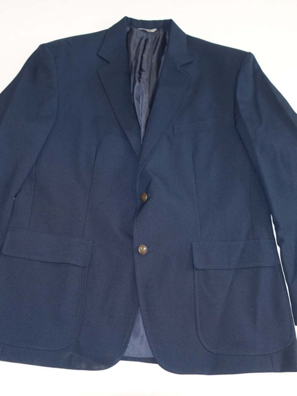 Edwards Men's Blazer Size 42 Regular NWT Navy Blue 100% Polyester Suit Jacket